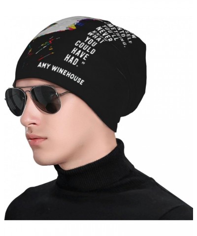 Amy Music Winehouse Singer Knit Hat Beanie Hats for Women Men Cuffed Knit Hat Slouchy Thick Soft Warm Ski Caps Black $22.62 S...