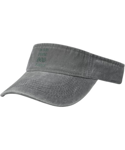 Im Bob Doing Bob Things Sports Sun Visor Hat for Men Women,Empty Top Sun Hats Topless Cap,Black Gray $10.21 Visors