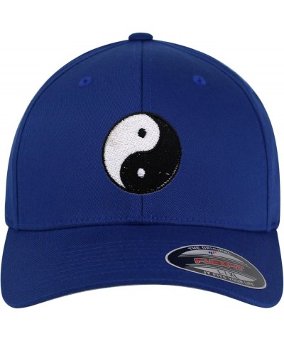 Flexfit Ying Yang Embroidered Baseball Cap Asian Meditation Blue $17.99 Baseball Caps