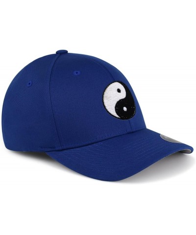 Flexfit Ying Yang Embroidered Baseball Cap Asian Meditation Blue $17.99 Baseball Caps