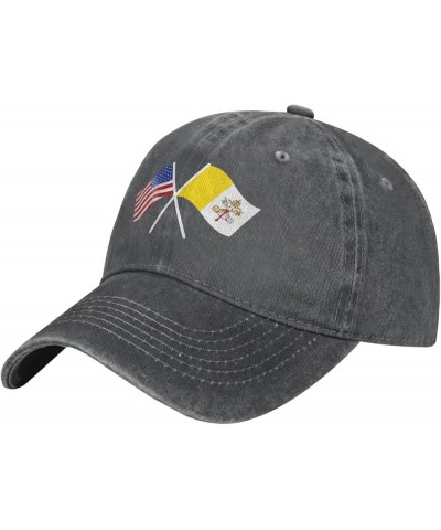 American and Vatican City Flag Cowboy Baseball Cap Trucker Hat Deep Heather $14.62 Cowboy Hats