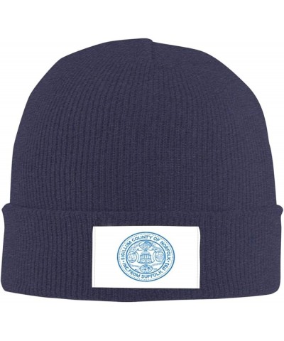 Flag of Norfolk County, Massachusetts Beanie Hat for Men Women Soft Cozy Skull Cap Winter Warm Knit Hats Navy Blue $12.97 Sku...