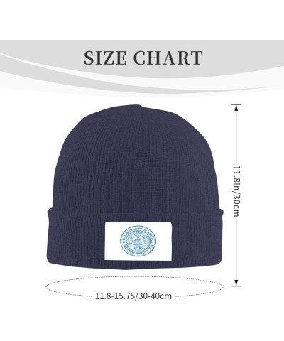 Flag of Norfolk County, Massachusetts Beanie Hat for Men Women Soft Cozy Skull Cap Winter Warm Knit Hats Navy Blue $12.97 Sku...