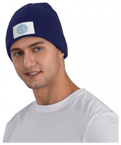 Flag of Norfolk County, Massachusetts Beanie Hat for Men Women Soft Cozy Skull Cap Winter Warm Knit Hats Navy Blue $12.97 Sku...