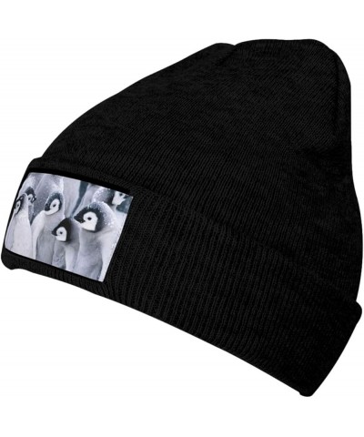 Multifunction Cute Penguin1 Print Knitted Hat Gifts Outdoor Daily Unisexn Beanie Soft Warm,Elastic Black $11.85 Skullies & Be...