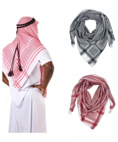 Desert Shemagh Scarf High Absorb Arab Headscarf Unisex Keffiyeh Headwrap Arabian Scarf Head White-a $9.68 Scarves