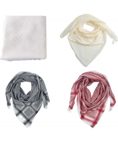 Desert Shemagh Scarf High Absorb Arab Headscarf Unisex Keffiyeh Headwrap Arabian Scarf Head White-a $9.68 Scarves