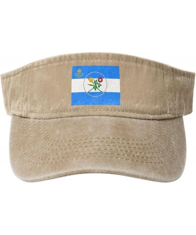 Flag of Queens, New York Sun Visor Hats for Women Men Sun Hat Cotton Golf Hat Vintage Baseball Cap Natural $13.30 Visors