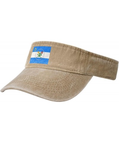 Flag of Queens, New York Sun Visor Hats for Women Men Sun Hat Cotton Golf Hat Vintage Baseball Cap Natural $13.30 Visors