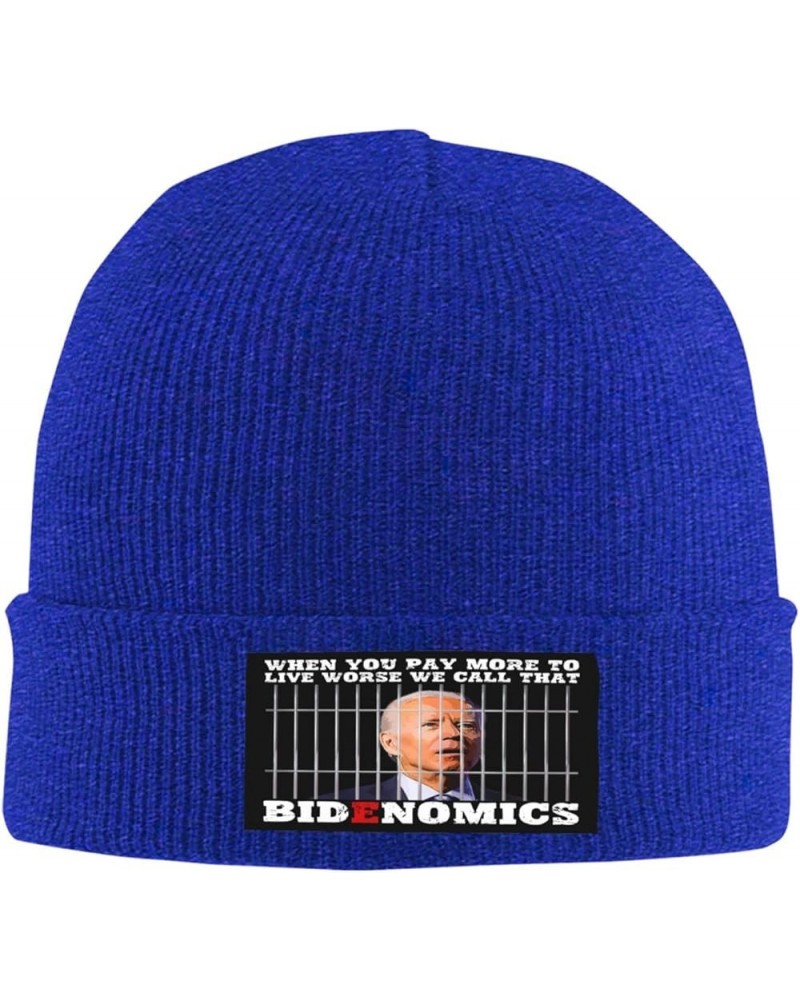 When You Pay More to Live Worse We Call That Bidenomics F K Biden Beanie Winter Hat Knit Hat Warm Brimless Cap Blue $16.72 Sk...