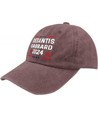 Vintage Hats for Men Republican Funny Hats for Men's Retro Hats Breathable desantiss Gabbard 2024 Baseball Hat Wine Red $8.99...