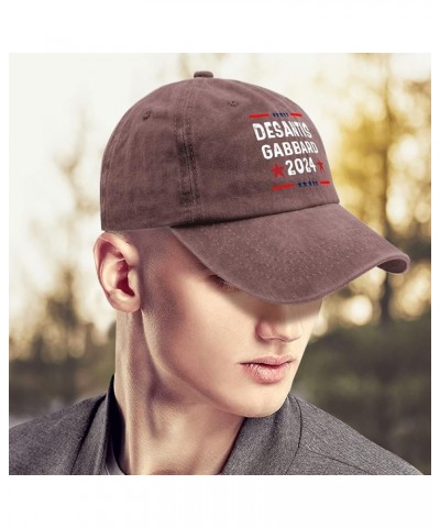 Vintage Hats for Men Republican Funny Hats for Men's Retro Hats Breathable desantiss Gabbard 2024 Baseball Hat Wine Red $8.99...