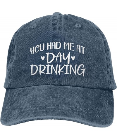 You Had Me at Day Drinking Baseball Cap Adjustable Classic Vintage Baseball Cap for Men Women Black Navy Blue $11.75 Cowboy Hats