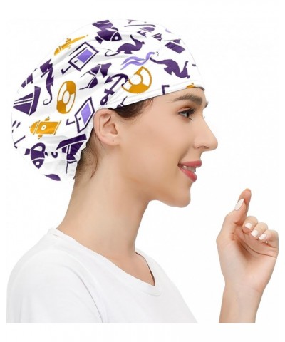 Adjustable Working Caps, Elastic Bandage Tie Back Hats, Cover Hair Bouffant Hats with Sweatband 66 Water (2) $10.19 Balaclavas