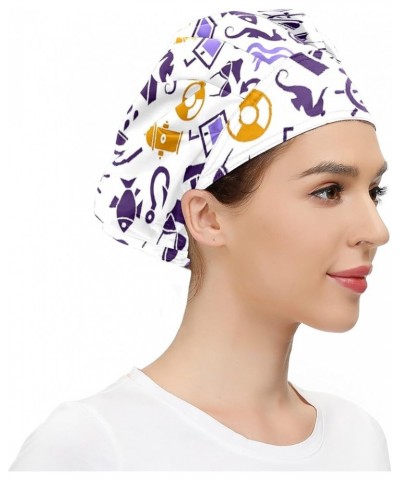 Adjustable Working Caps, Elastic Bandage Tie Back Hats, Cover Hair Bouffant Hats with Sweatband 66 Water (2) $10.19 Balaclavas