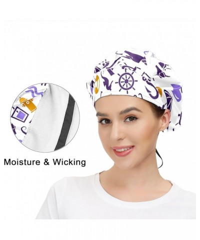 Adjustable Working Caps, Elastic Bandage Tie Back Hats, Cover Hair Bouffant Hats with Sweatband 66 Water (2) $10.19 Balaclavas