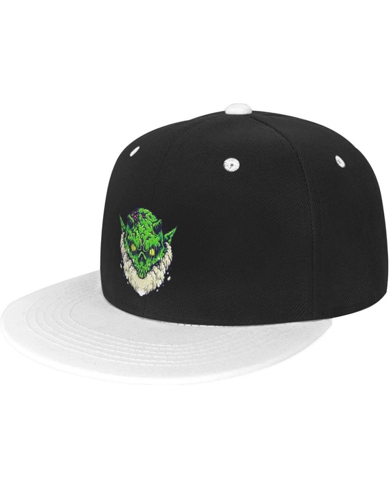 Green Monster Baseball Cap for Men Women Snapback Hat Adjustable Flat Bill Hats White $11.62 Baseball Caps