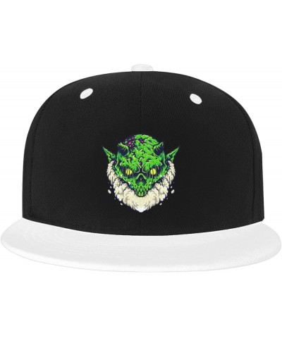 Green Monster Baseball Cap for Men Women Snapback Hat Adjustable Flat Bill Hats White $11.62 Baseball Caps