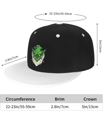 Green Monster Baseball Cap for Men Women Snapback Hat Adjustable Flat Bill Hats White $11.62 Baseball Caps