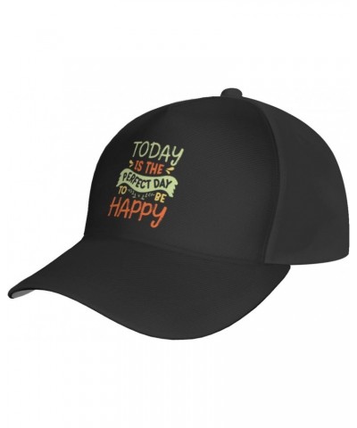 Today is a Perfect Day of Happiness Baseball Cap Men's and Women's Baseball Hat Adjustable Casual Outdoor Breathable Caps Tru...