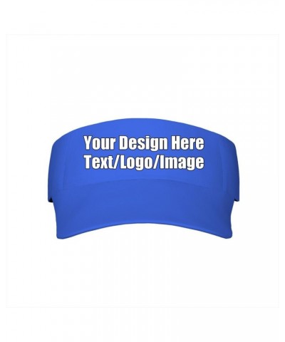 Custom Visor Hat Empty Top Baseball Caps Personalized Text Beach Cap, 40 Colors Royalblue $9.34 Visors