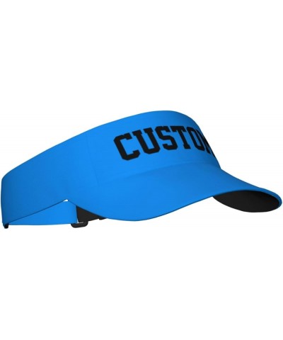 Custom Visor Hat Empty Top Baseball Caps Personalized Text Beach Cap, 40 Colors Royalblue $9.34 Visors