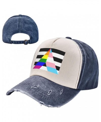 Straight Ally Transgender Rainbow Pride Flag Upgrade Your Style with Funny Adjustable Cotton Baseball Caps for Men and Women ...