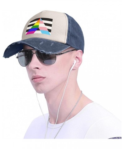 Straight Ally Transgender Rainbow Pride Flag Upgrade Your Style with Funny Adjustable Cotton Baseball Caps for Men and Women ...