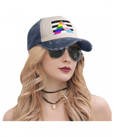 Straight Ally Transgender Rainbow Pride Flag Upgrade Your Style with Funny Adjustable Cotton Baseball Caps for Men and Women ...