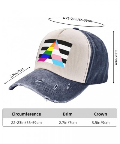 Straight Ally Transgender Rainbow Pride Flag Upgrade Your Style with Funny Adjustable Cotton Baseball Caps for Men and Women ...