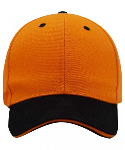 Mens and Womens Summer Fashion Casual Sunscreen Baseball Caps Cap Hats Snap Back Trucker Orange 2 $12.18 Sun Hats