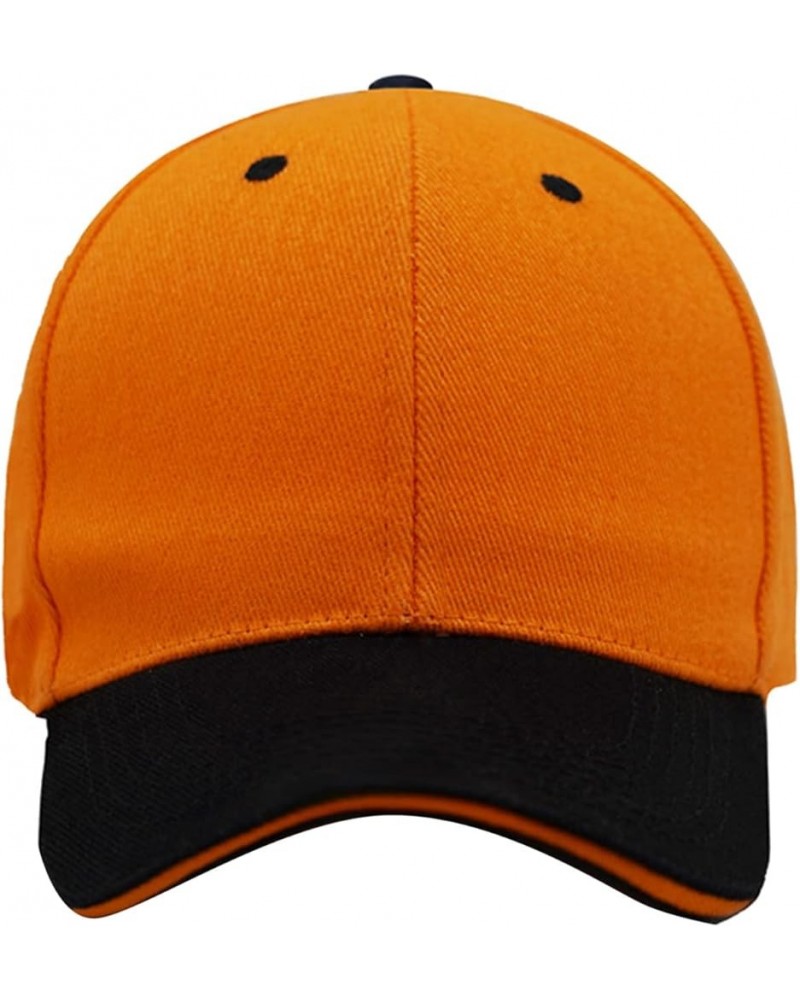 Mens and Womens Summer Fashion Casual Sunscreen Baseball Caps Cap Hats Snap Back Trucker Orange 2 $12.18 Sun Hats