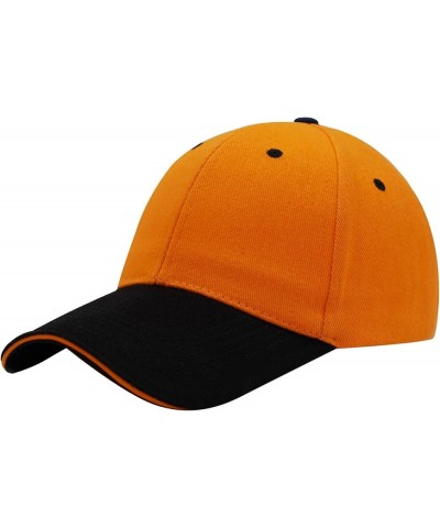 Mens and Womens Summer Fashion Casual Sunscreen Baseball Caps Cap Hats Snap Back Trucker Orange 2 $12.18 Sun Hats