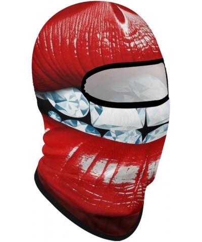 Face Mask Ski Mask Summer Cooling Head Mask Guitars Art Sun Protection Neck Gaiter Windproof Face Cover for Outdoor Red Lips ...