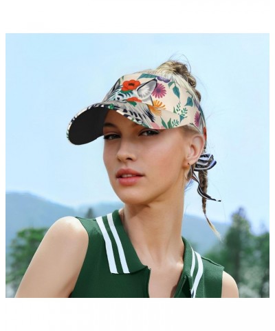 Cute White Tiger Sports Sunscreen Hollow Top Hat Adjustable Sun Hat Breathable Summer Hiking Outdoor Hat $12.65 Sun Hats