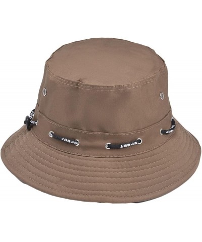 Bucket Hats for Men Spring Summer Drawstring Fisherman Hats Women Outdoor Travel Folding Sun Protection Basin Hat Black $10.9...