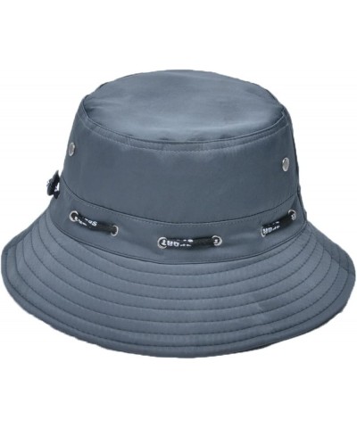 Bucket Hats for Men Spring Summer Drawstring Fisherman Hats Women Outdoor Travel Folding Sun Protection Basin Hat Black $10.9...