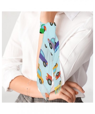 Cute Car Silk Scarf 23.6x23.6 Inch Square Neck Scarf for Women Breathable Lightweight Neckerchief Silk Head Scarf Hair Wrap $...