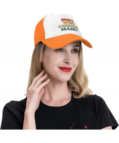 Mike Who Cheese Hairy Mesh Hat Men Women Trucker Hat Baseball Cap Dad Gift Orange $12.97 Baseball Caps