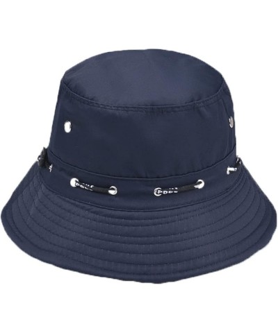 Bucket Hats for Men Spring Summer Drawstring Fisherman Hats Women Outdoor Travel Folding Sun Protection Basin Hat Black $10.9...