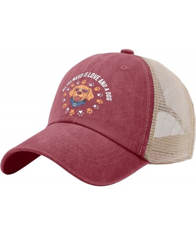 All Yous Need is Love Beach hat American hat Sun hat for Men Gifts for Grandma+Golf Cap Wine Red02 $11.99 Sun Hats