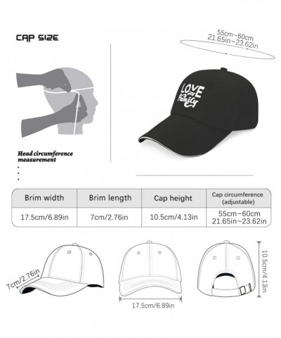 Love My Family Golf hat Cute hat AllBlack dad hat Gifts for Her Baseball Caps Allblack $11.65 Sun Hats