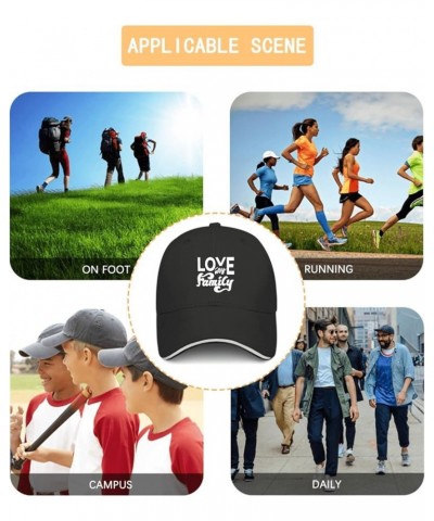 Love My Family Golf hat Cute hat AllBlack dad hat Gifts for Her Baseball Caps Allblack $11.65 Sun Hats