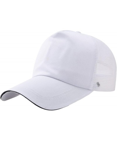 Baseball Cap Men Women Classic Adjustable Plain Hat Cotton Dad Hat Low Profile Unisex White $6.14 Baseball Caps