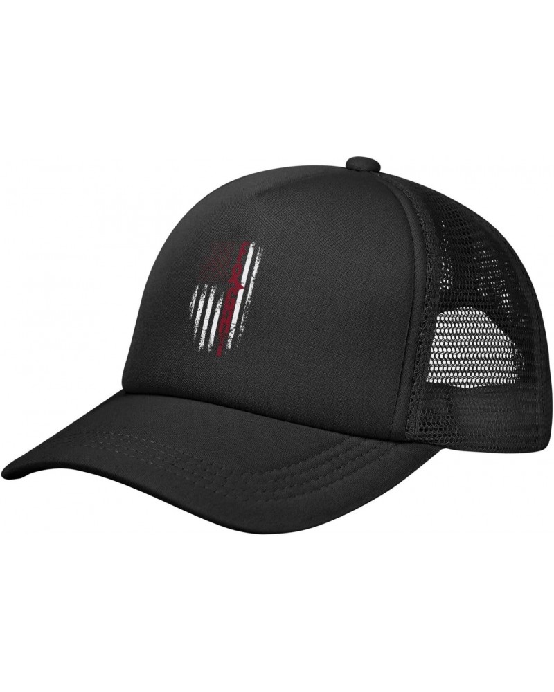 Thrombophilia Awareness America Flag Ribbon Baseball Cap Adjustable Casual Mesh Hats Duck Tongue Hat for Men Women65 Black $1...