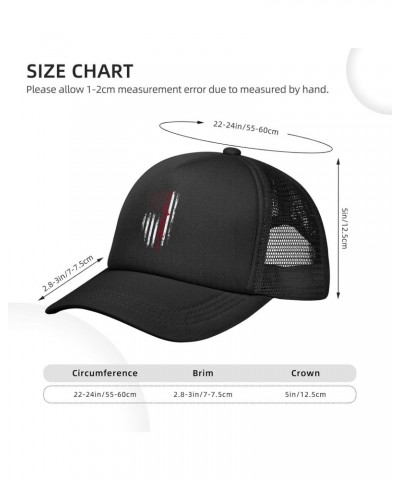 Thrombophilia Awareness America Flag Ribbon Baseball Cap Adjustable Casual Mesh Hats Duck Tongue Hat for Men Women65 Black $1...