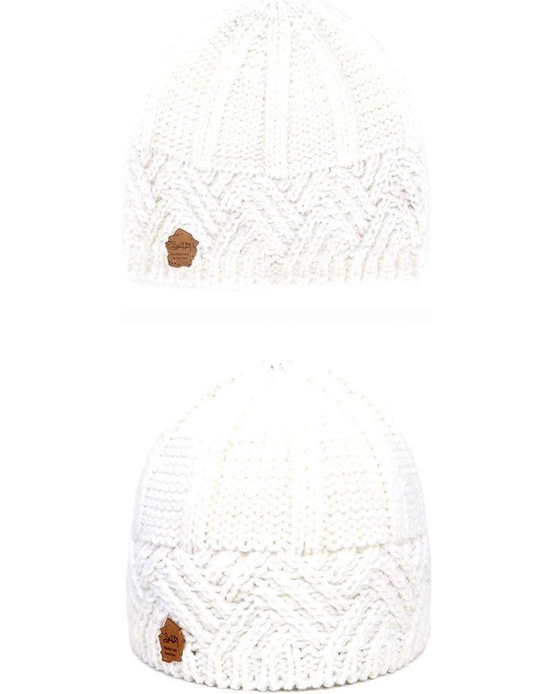 and Hat Warm Cap with Faux Hats Pom and Winter for Women Mens Knitted Womens Mens Knit Baseball Caps Hiking Hats White-1 $11....