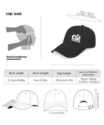 Baseball Caps Best cat dad Ever dad Cap for Men Fashion Polyester Snapbacks Allblack-sandwich Cap $11.36 Baseball Caps