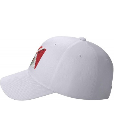 Mexico American Flag Half Mexican and Half USA Flag Curved Brim Baseball Cap Golf Hat White $9.86 Baseball Caps