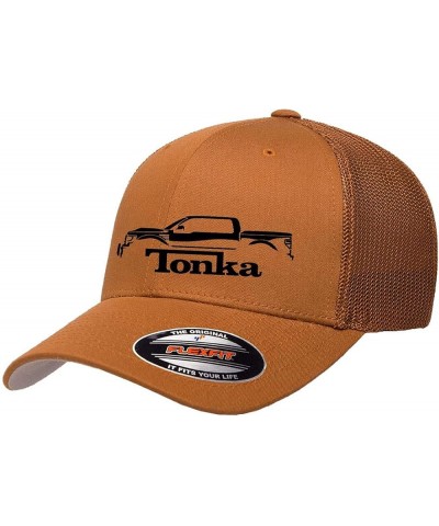 Ford F150 Tonka Truck Classic Outline Design Flexfit 6511 Trucker Mesh Fitted Cap Caramel $18.28 Baseball Caps